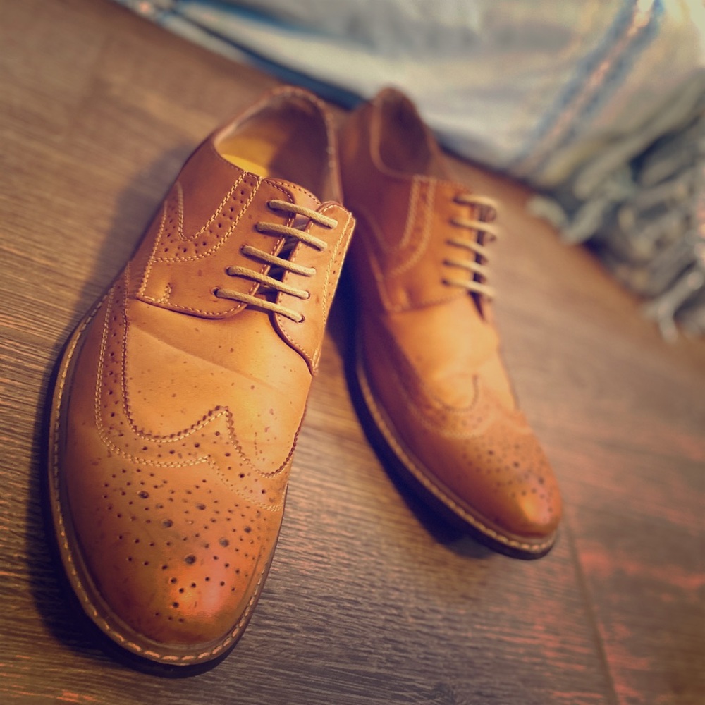 Perry Ellis Portfolio Wingtip Oxford Dress Shoes